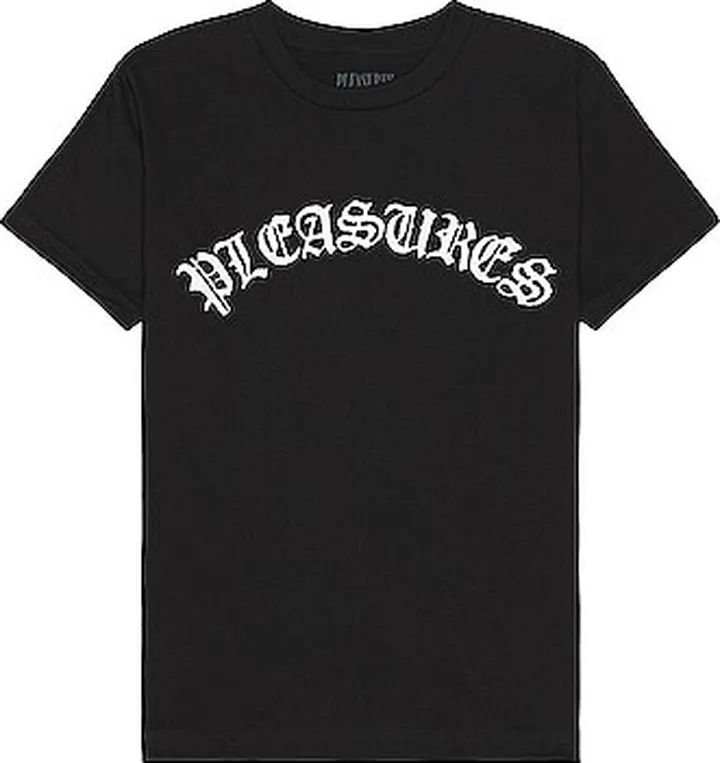 Pleasures Olde E Logo T-shirt in Black