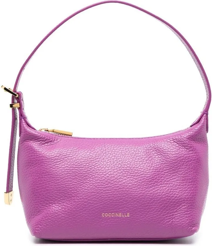 Leather Logo-Print Shoulder Bag