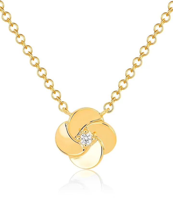 14K Gold & Diamond Pendant Necklace