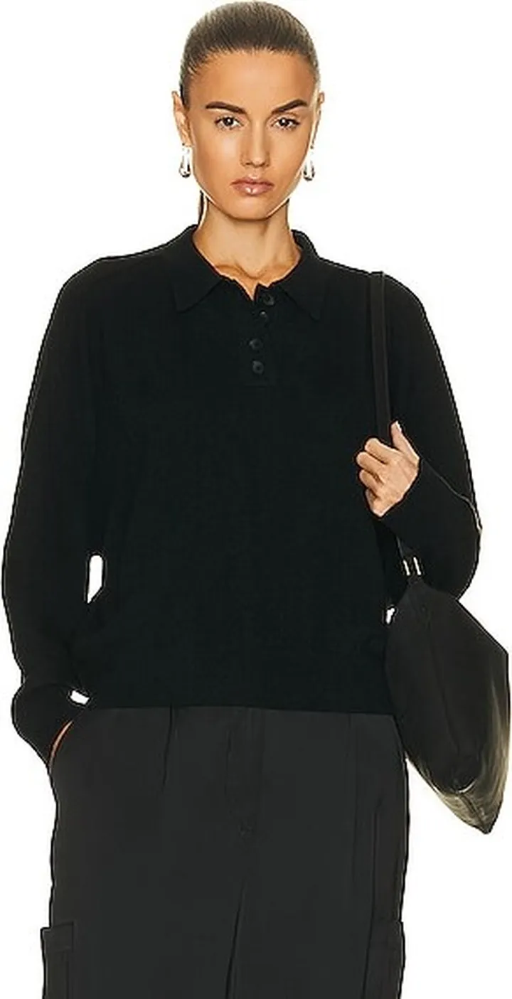 Loulou Studio Forana Cashmere Shirt in Black