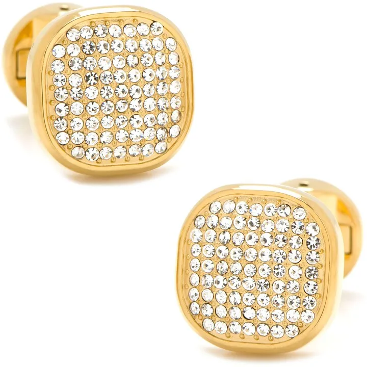 Pavé Goldtone Cuff Links