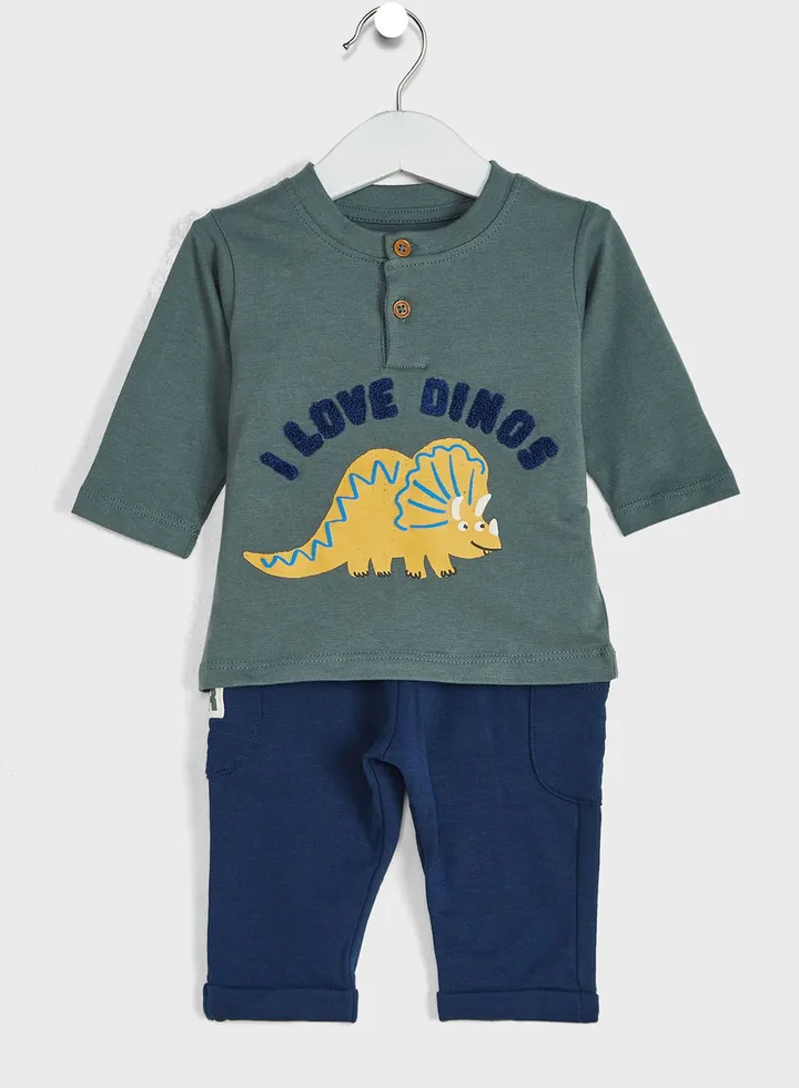 Kids I Love Dino T-Shirt & Pants Set