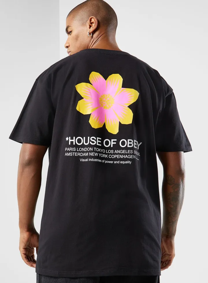House Of Obey Flower T-Shirt