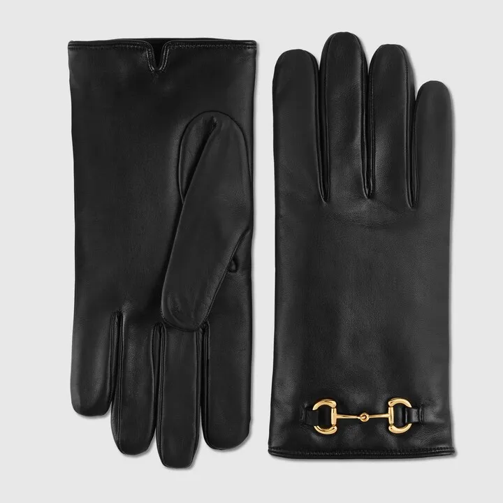 Leather gloves with Horsebit