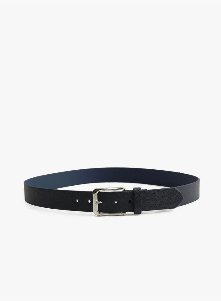 Faux Leather Buckle Detail Belt