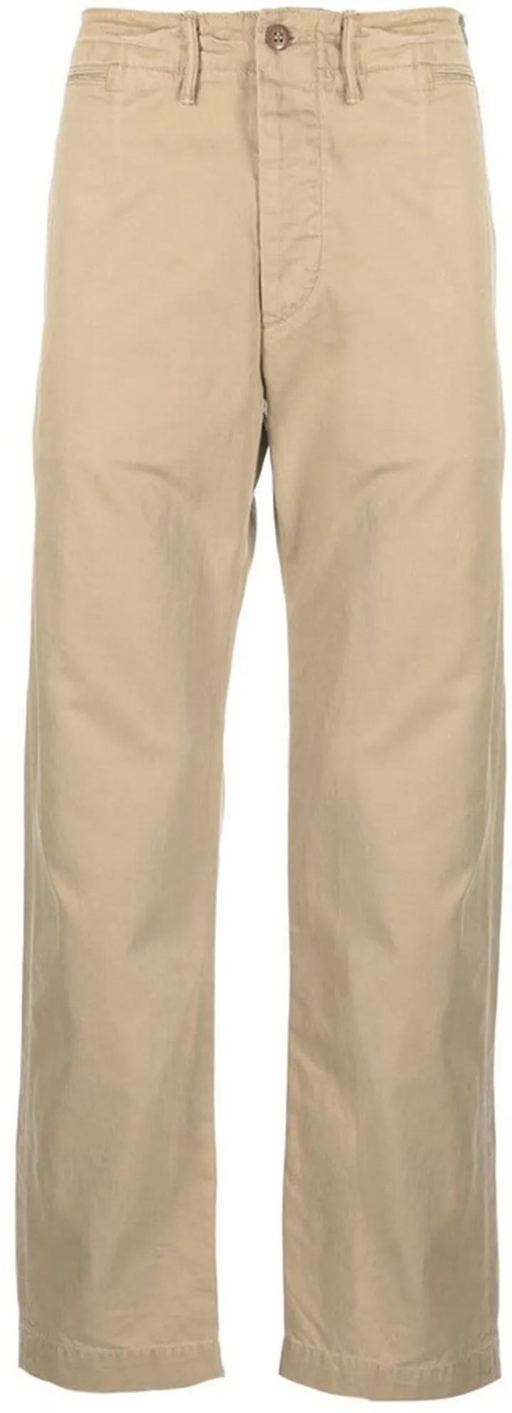 Twill Straight-Leg Trousers