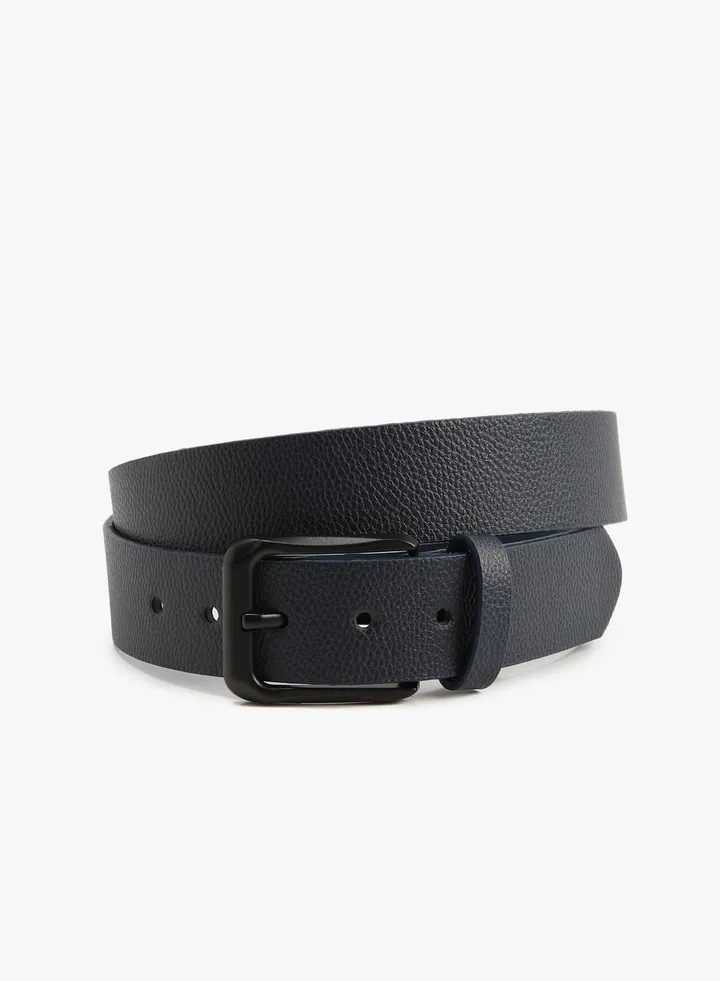 Faux Leather Buckle Detail Belt