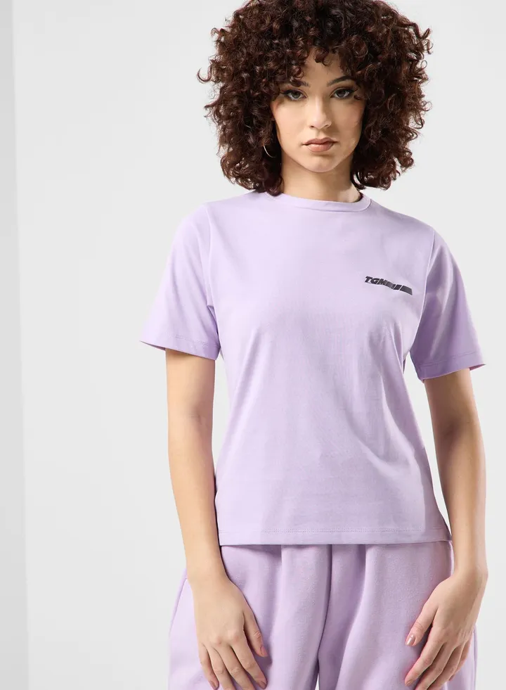 Regular Logo Racer Printed T-Shirt