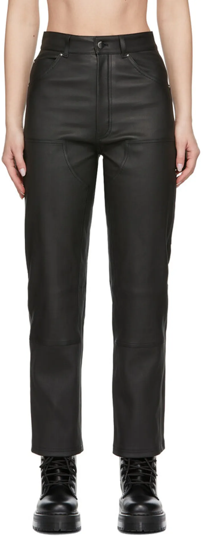 AMIRI Black Carpenter Leather Pants