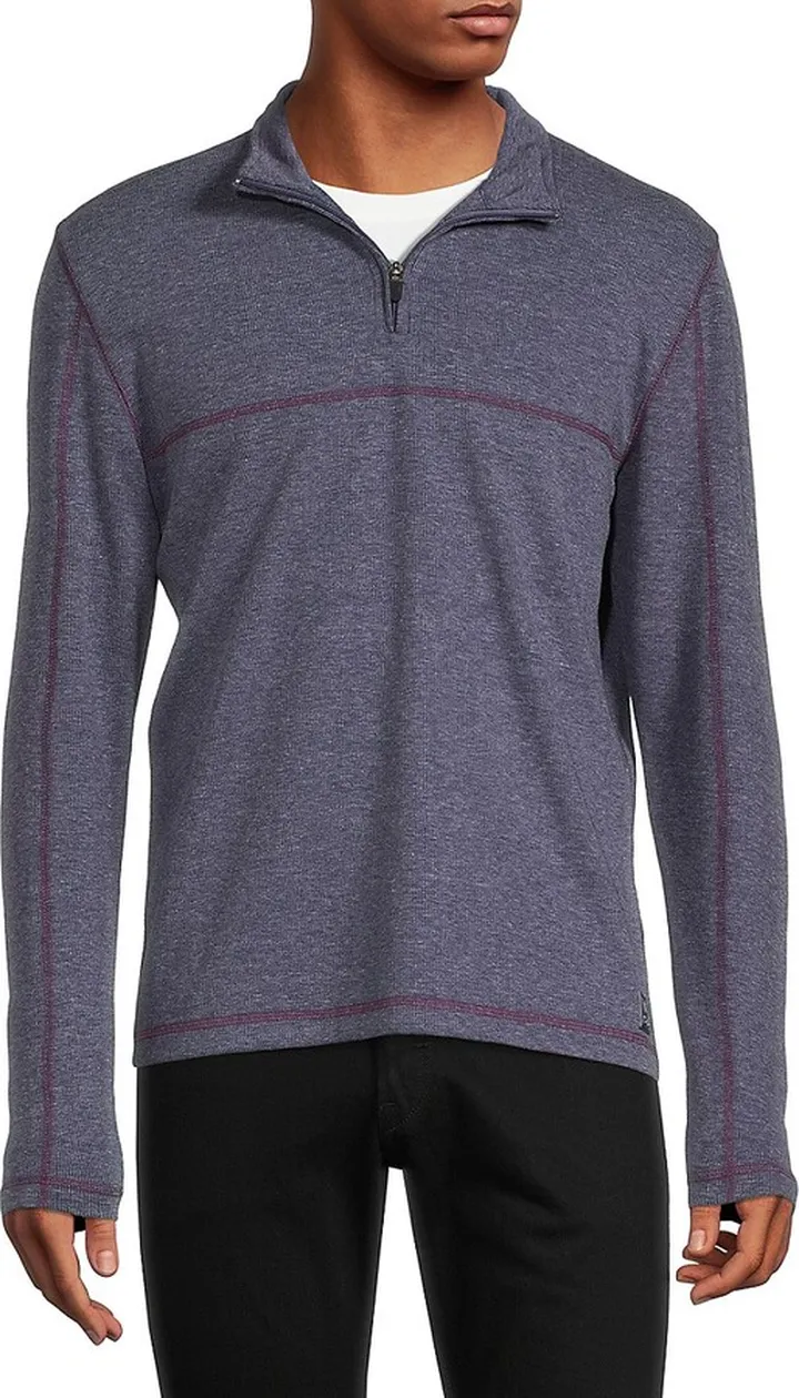Heathered Zip Up Pullover