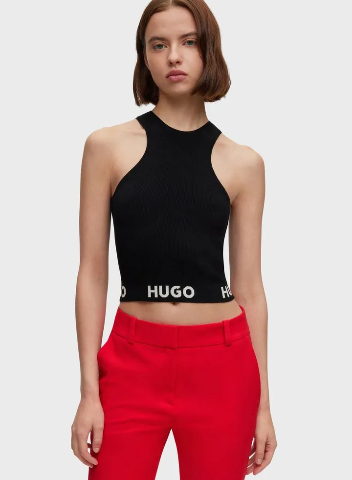 Logo Band Knitted Tank Top