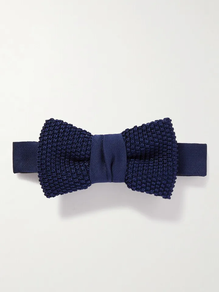 Pre-Tied Knitted Silk Bow Tie