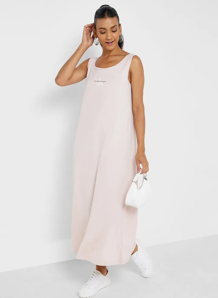 Logo Detail Knitted Dress