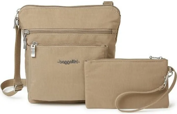 Baggallini Pocket Crossbody With RFID - Brown