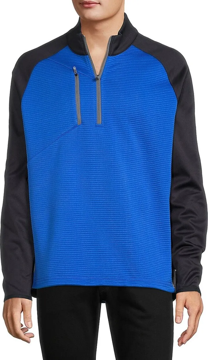 Ottoman Mockneck Zip Up Pullover