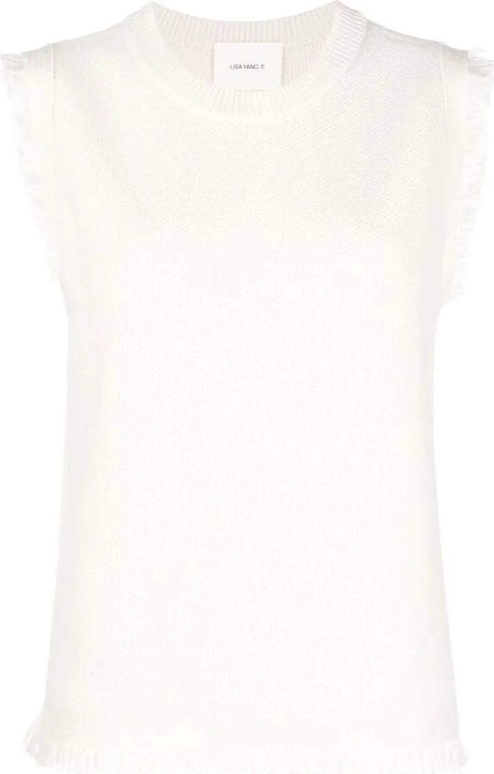 Matilde fringe-detail knitted top