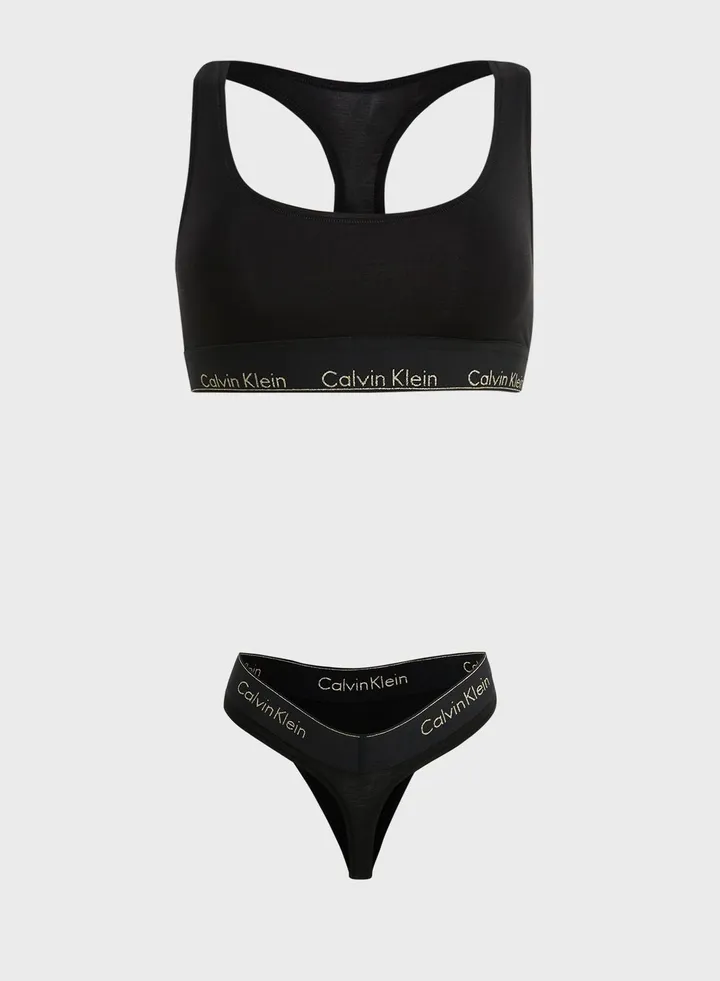 Logo Band Bra & Brief Set