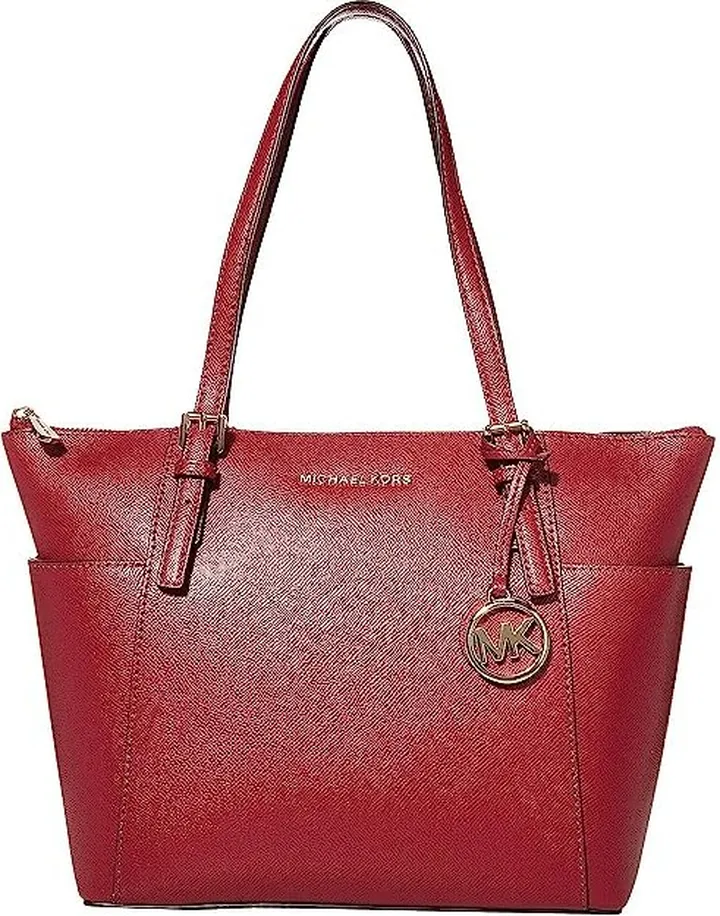 MICHAEL Michael Kors Jet Set Item East West Top-Zip Tote (Berry) Tote Handbags