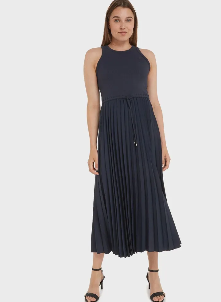 Tie Detail Flare Dress