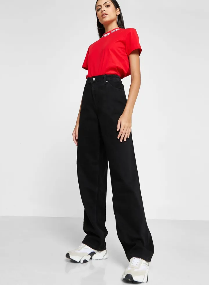 High Waist Straight Jeans