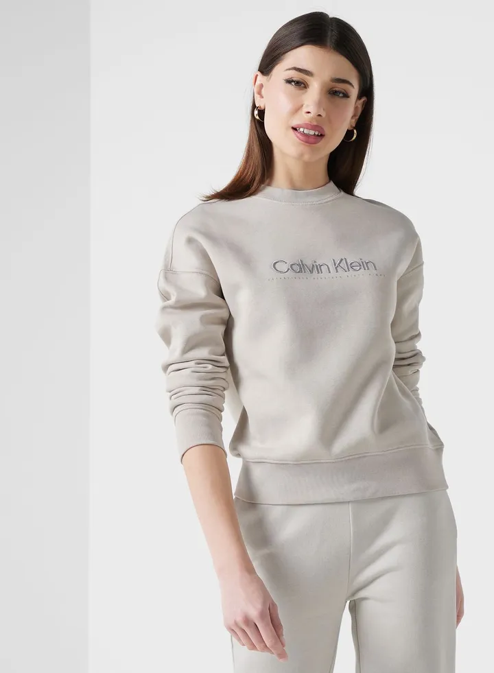 Crew Neck Graphic Sweatshirt
