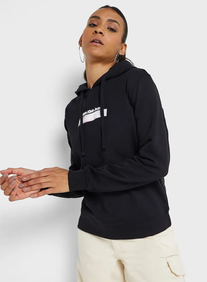 Crew Neck Logo Hoodie