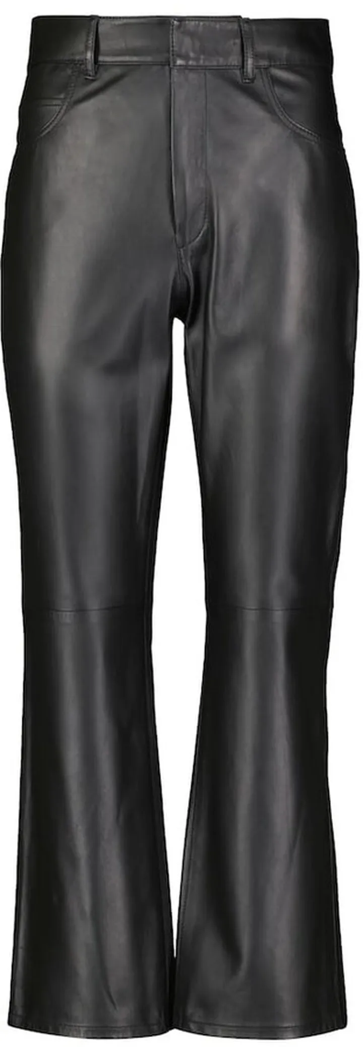 High-rise cropped leather pants
