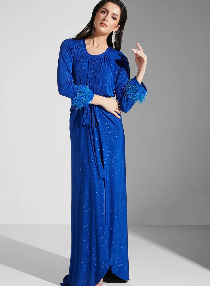 Fringe Sleeve Tiered Dress