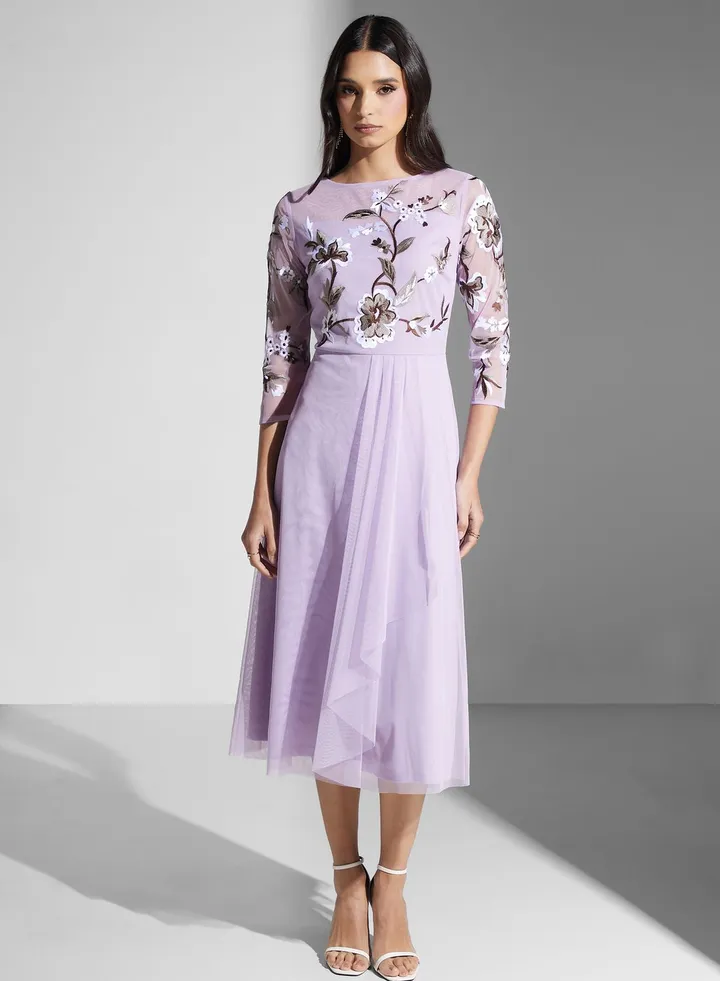 Embroidered Floral Dress