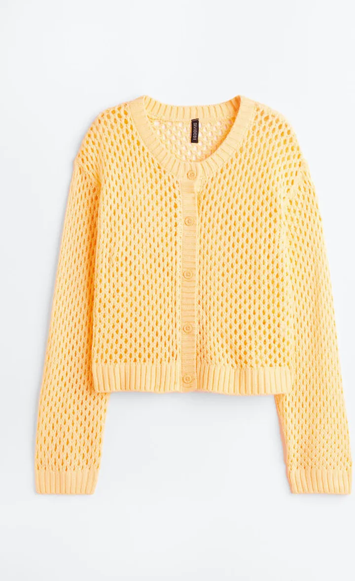Hole-knit Cardigan