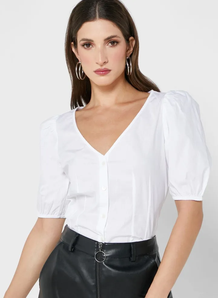 V-Neck Knitted Top