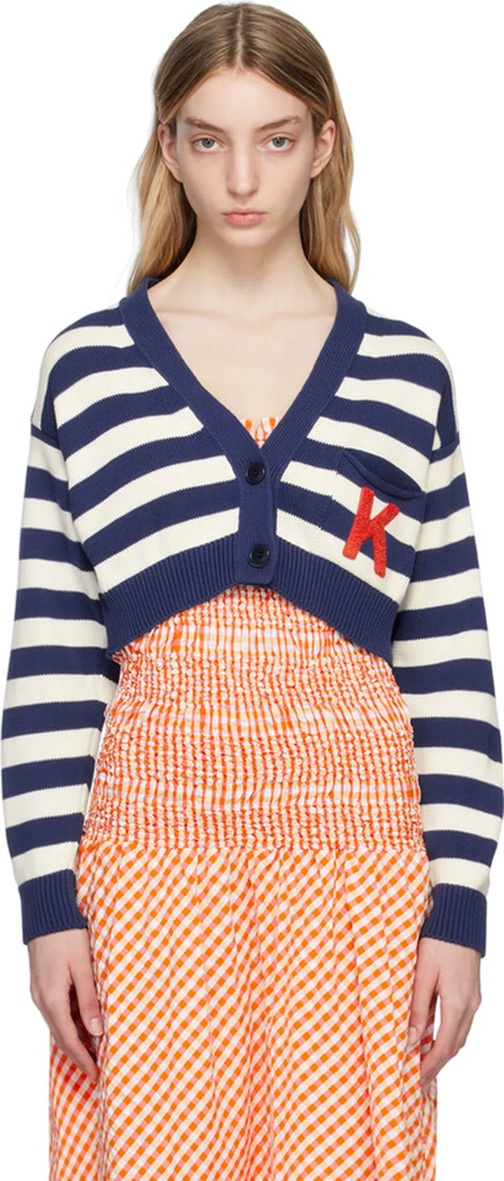 Kenzo Blue & White Kenzo Paris 'Nautical Stripes' Cardigan