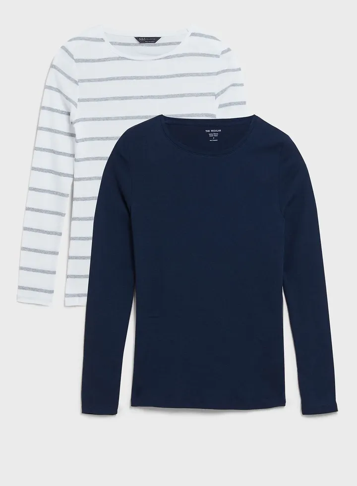 2 Pack Regular Fit Long Sleeve Top