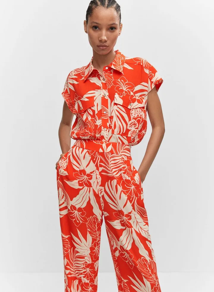 Printed Pocket Detail Shirt