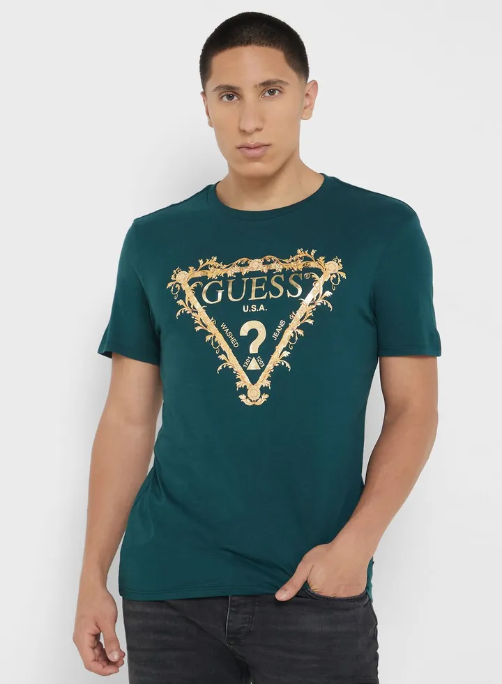 Logo Printed Crew Neck T-Shirt