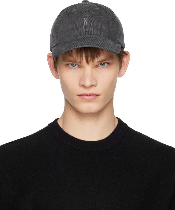 NORSE PROJECTS Gray Baby Cord Sports Cap