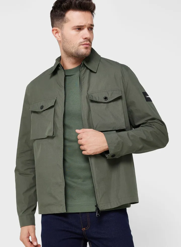 Zip Up Pocket Detail Jacket