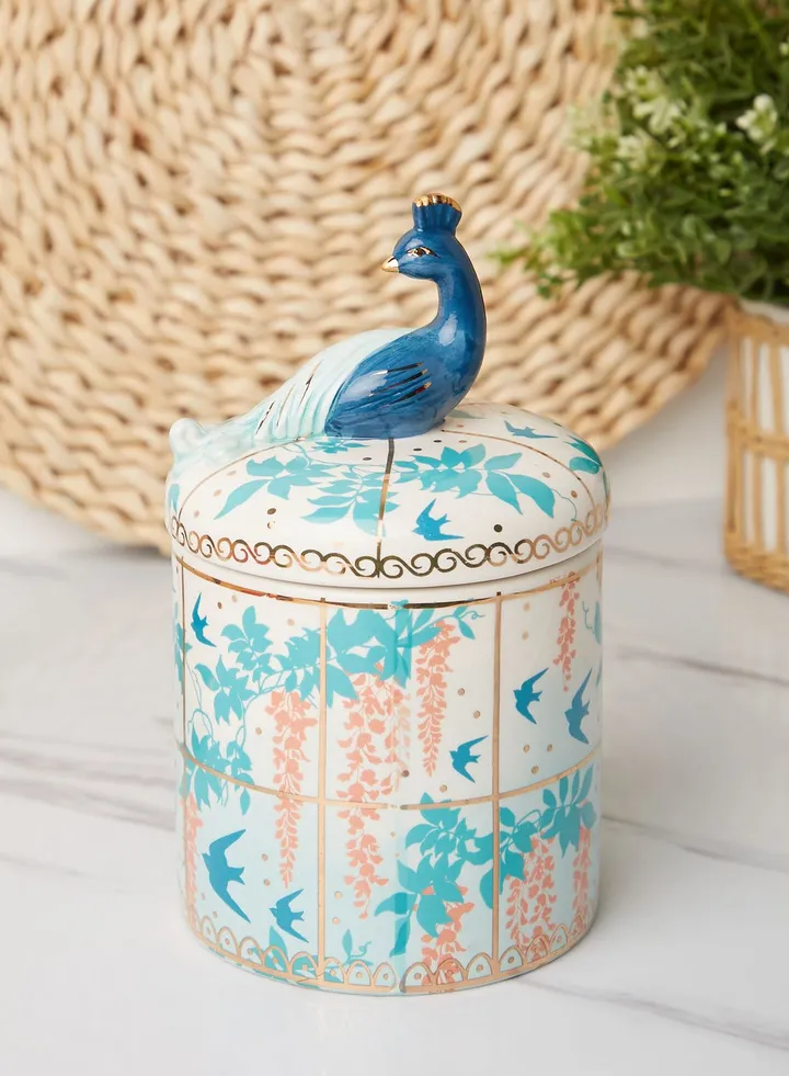 Luxe Peacock Jar