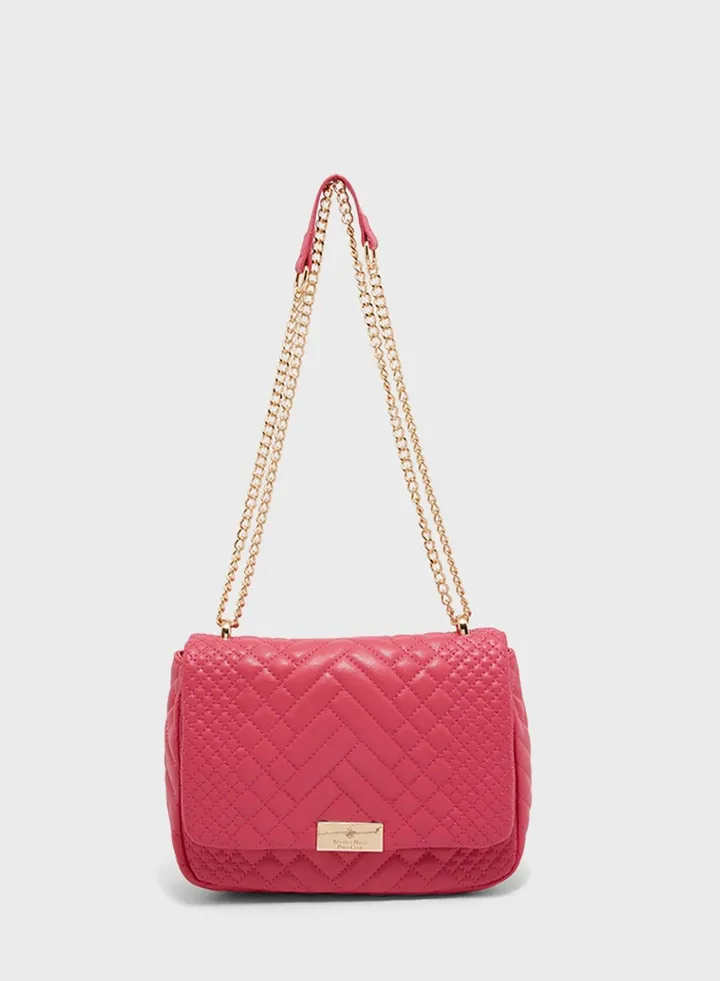 Quilted Narrow Strap Crossbody