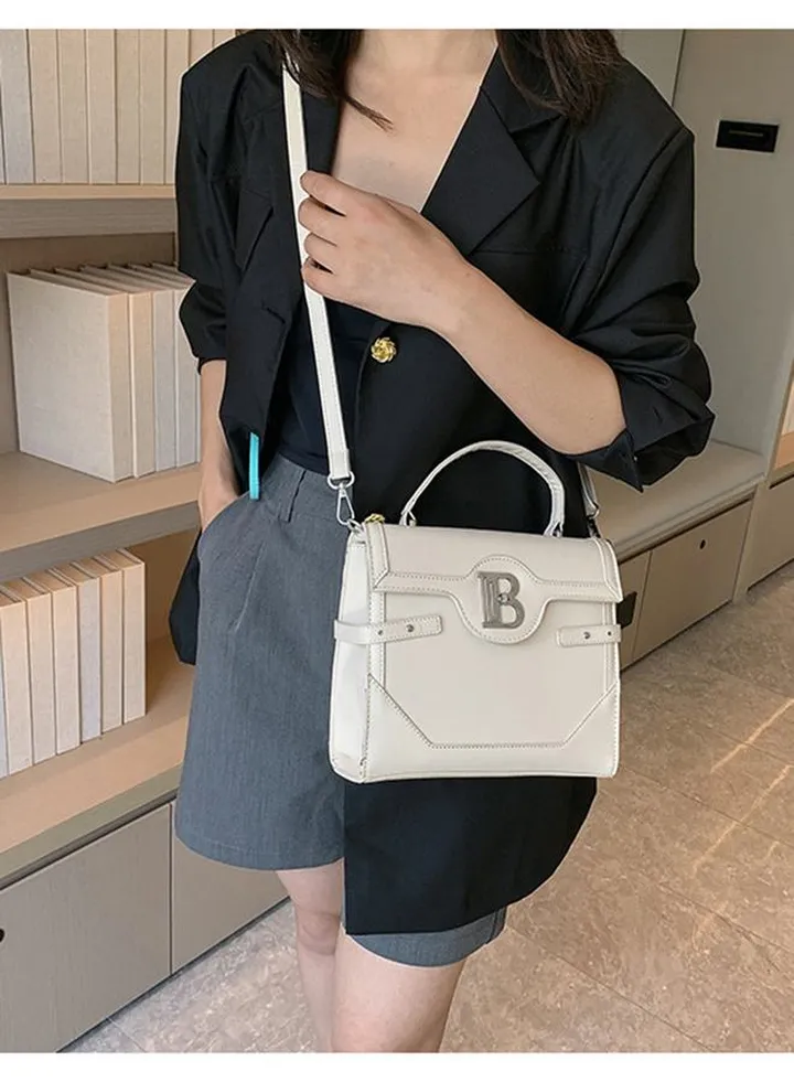 Metallic Letter Flap Hand Bag