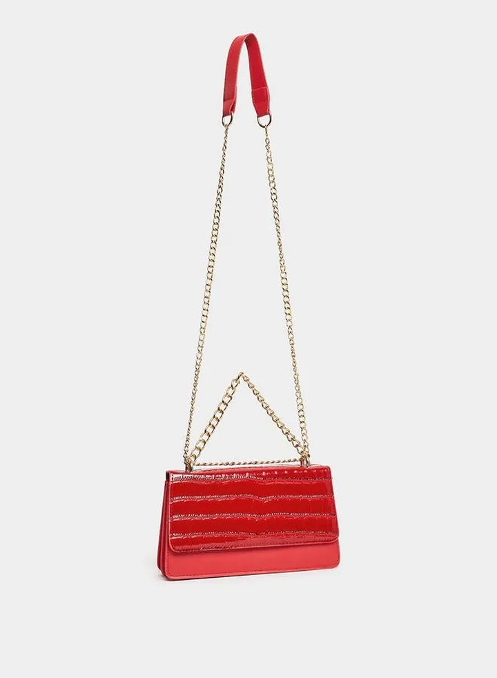 Croc Skin Shoulder Bag