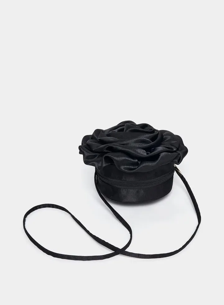 Floral Bag with Zip Closure