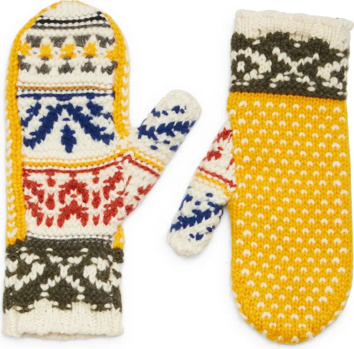Fair Isle Corsehair® Cashmere Mittens