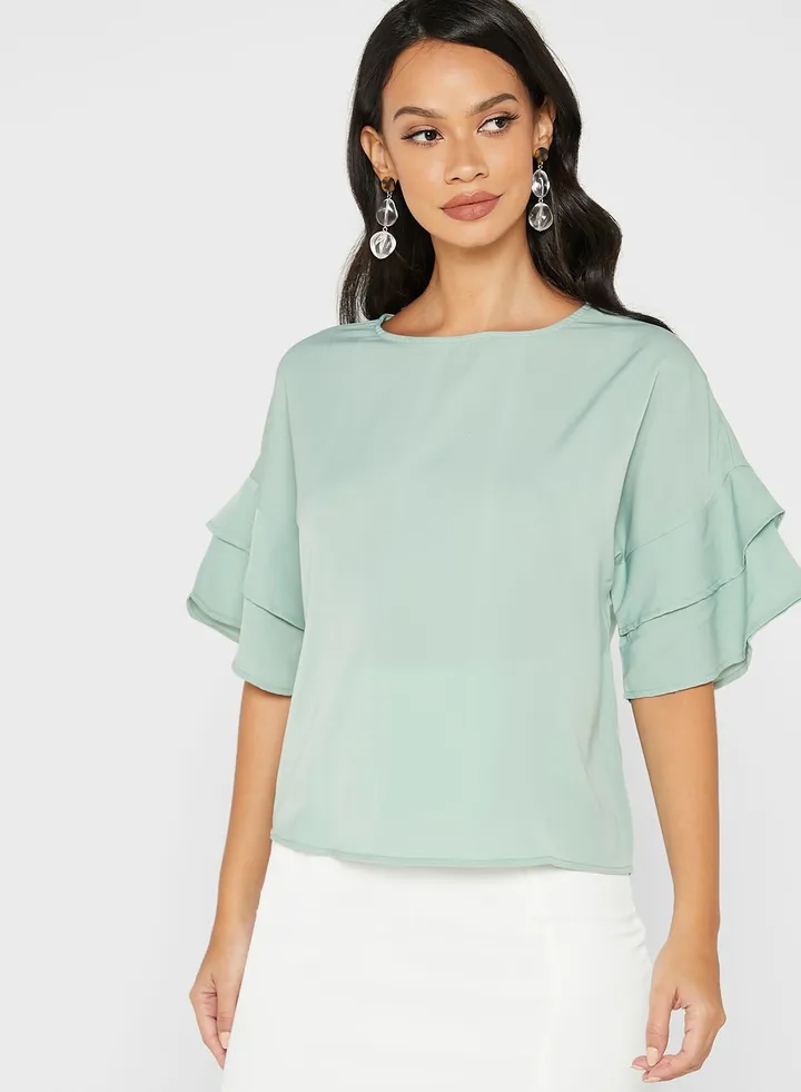 Ruffle Sleeve Top
