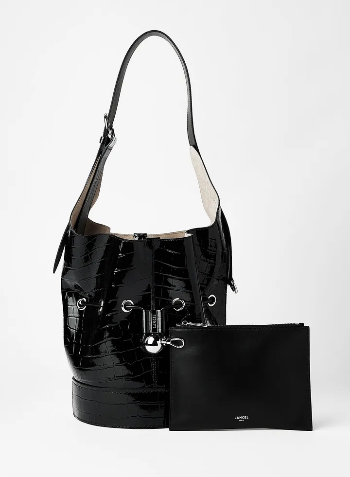 Cheri Glossy Bucket Bag