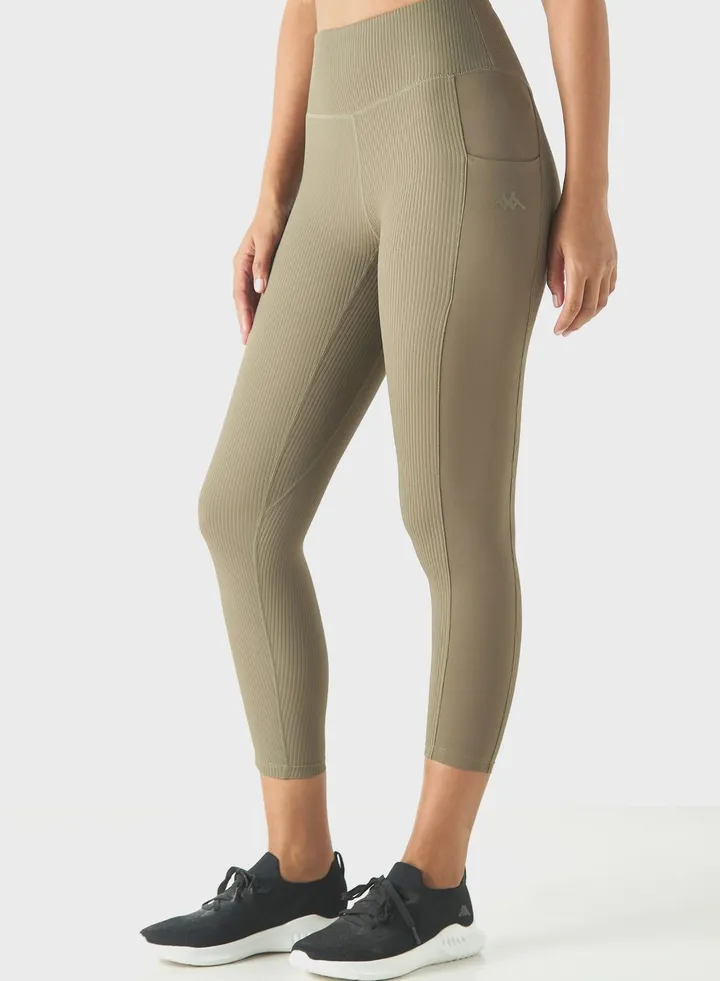 Logo Ribbed Leggings