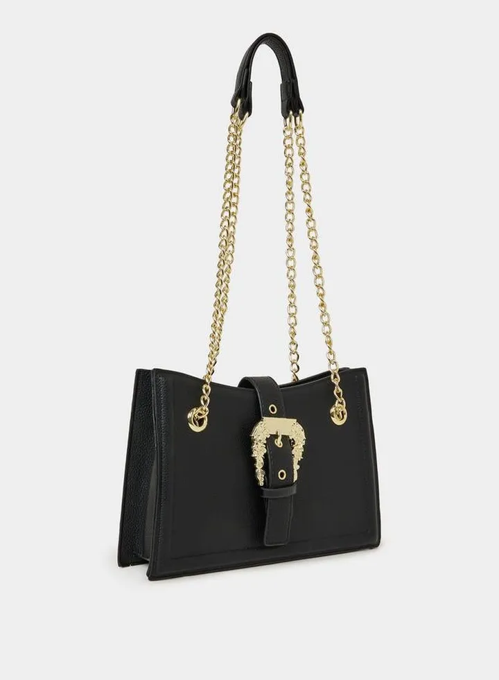 Belted Detail Chain Strap Shoulder Bag