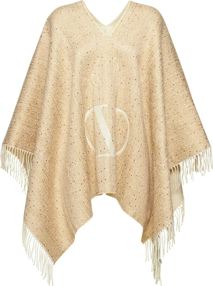 Vlogo signature wool poncho