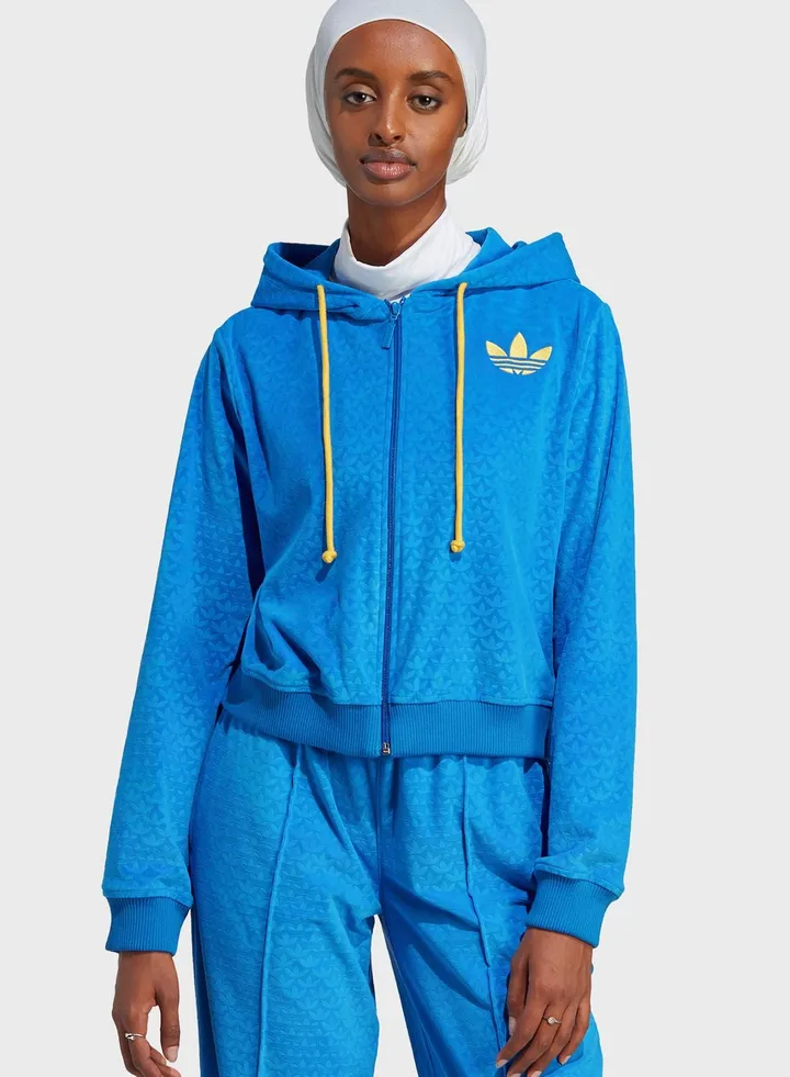 Velour Zip Hoodie