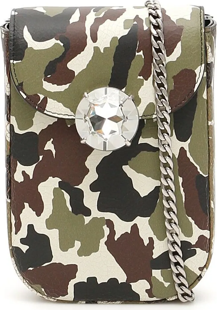 Miu Miu Camouflage Printed Shoulder Bag